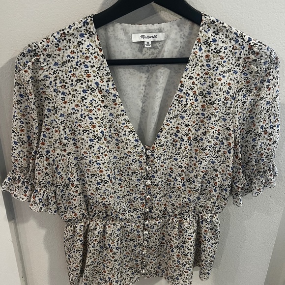 Madewell Tops - Madewell Button Front Floral Blouse